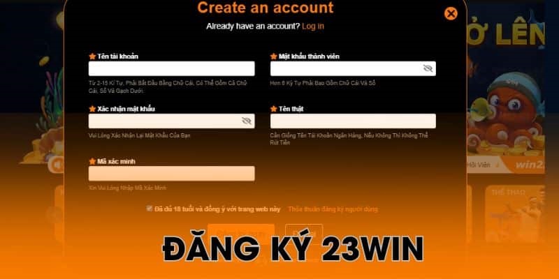 Nhập thông tin chính xác - 1 bước quan trọng khi đăng ký 23WIN